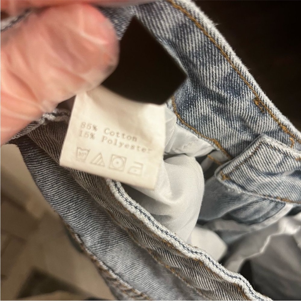 SHEIN Light Blue Distressed High-Rise Straight Jeans medium - Picture 9 of 9